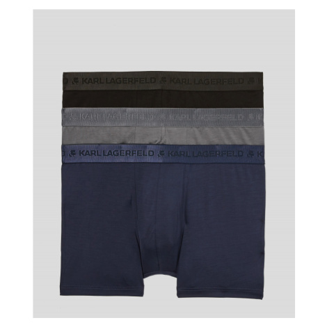 Spodní prádlo karl lagerfeld premium lyocell trunk set 3-pack modrá