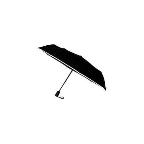 Schwarzwolf Crux skládací deštník s reflexním páskem a karabinou černý