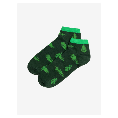 Zelené pánské vzorované ponožky Ombre Clothing