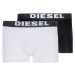 Pánské černé a bílé boxerky Diesel - set 2 ks