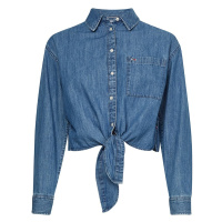 Tommy Jeans Shirt - TJW FRONT TIE CHAMBRAY SHIRT blue