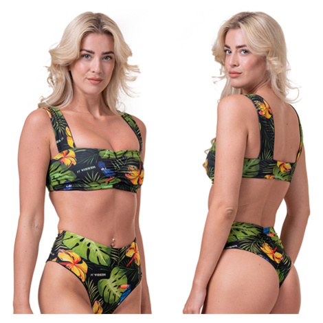 NEBBIA - Miami retro bikini - vrchní díl 553 (jungle green) - NEBBIA