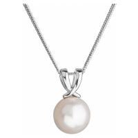Evolution Group Stříbrný náhrdelník s kulatou říční perlou bílý 22032.1