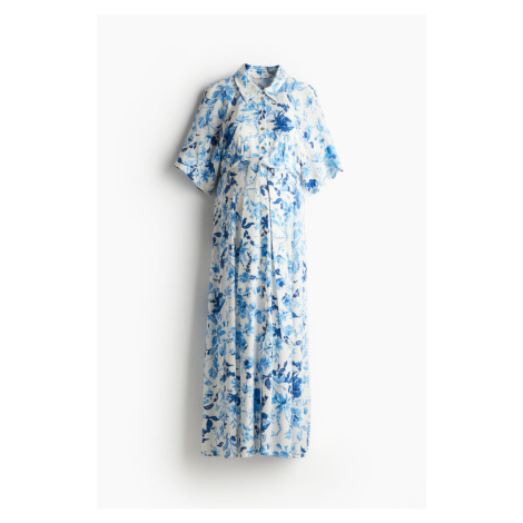 H & M - MAMA Košilové šaty Before & After - modrá H&M