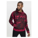 Pánská mikina // Urban Classics High Neck Camo Hoody burgundy camo