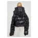 Péřová bunda MMC STUDIO Maffo Gloss dámská, černá barva, zimní, oversize