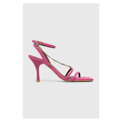 Kožené sandály Alohas růžová barva, HEWEP1C7.84