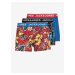 Sada tří pánských vzorovaných boxerek v červené černé a modré barvě Jack & Jones Azores