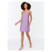 Světle fialové dámské krátké šaty na ramínka Trendyol
