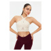 Trendyol Stone Support/Shaping Tulle Detail Knitted Sports Bra