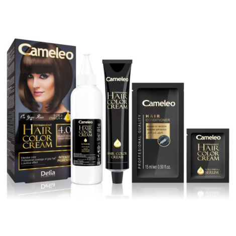 Delia Cosmetics Cameleo Omega permanentní barva na vlasy odstín 4.0 Medium Brown