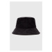 Bavlněná čepice Sisley černá barva, bavlněná