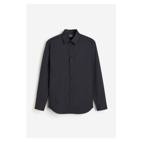 H & M - Košile Regular Fit Easy iron - černá H&M