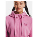 Rival Fleece FZ Hoodie Mikina Under Armour Růžová