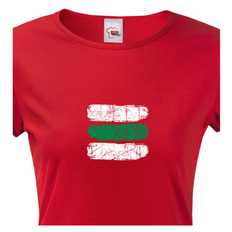 Dámské tričko Turistická značka - zelená - ideální turistické tričko BezvaTriko
