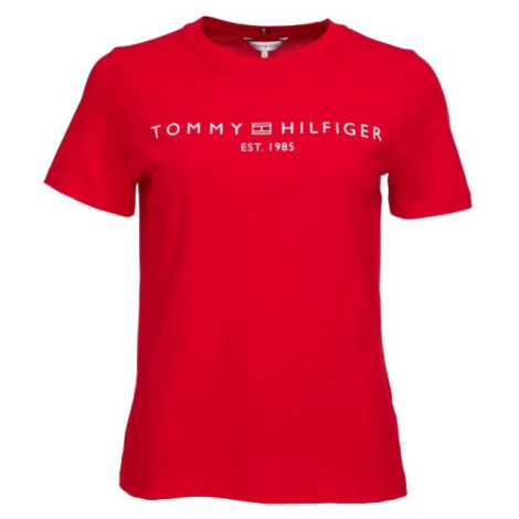 Tommy Hilfiger LOGO CREW NECK Dámské triko, červená, velikost