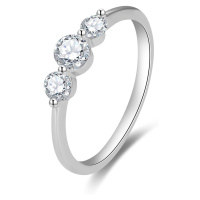 Beneto Jemný zásnubní prsten se zirkony AGG466