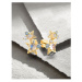 Zlaté náušnice pecky ve tvaru hvězdiček Listese