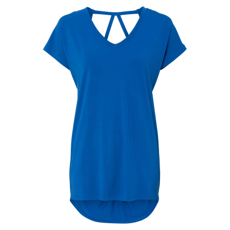 Bonprix BODYFLIRT tričko s výstřihem na zádech Barva: Modrá, Mezinárodní