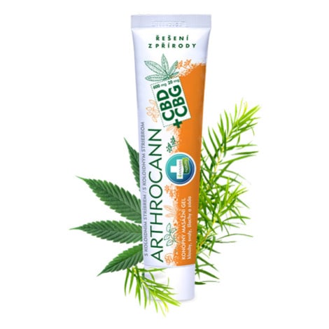 ARTHROCANN konopný masážní gel CBD+CBG s koloidním stříbrem na klouby, svaly a záda - 75 ml - An Annabis