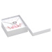 Bílá papírová krabička s věnováním na střední sadu šperků IK034