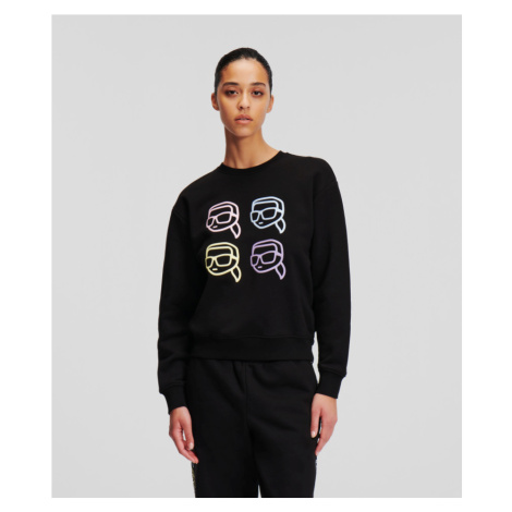 Mikina karl lagerfeld ikonik 2.0 outline sweatshirt černá