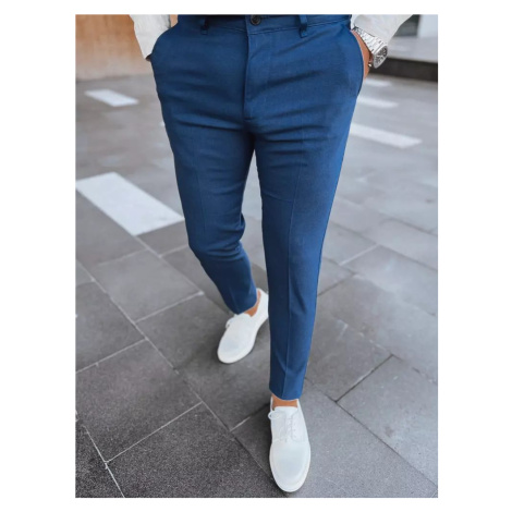 Buďchlap Tmavě modré stylové chinos kalhoty