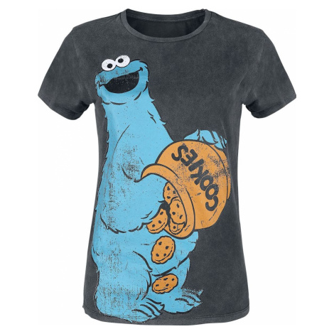 Sesame Street Cookie Monster Dámské tričko černá