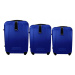 Rogal Tmavě modrý set 3 lehkých plastových kufrů "Superlight" - M (35l), L (65l), XL (100l)