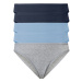 esmara® Dámské kalhotky, 5 kusů (šedá / námořnická modrá / modrá)