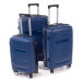 Rogal Tmavě modrá sada prémiových plastových kufrů "Wallstreet" - M (35l), L (65l), XL (100l)