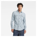 G-STAR Shirt - Marine slim shirt l\s blue