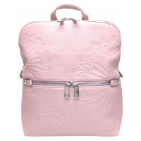 Světle růžový dámský batoh s ornamenty