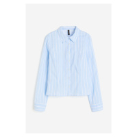 H & M - Přiléhavá popelínová košile - modrá