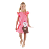 Denokids Teddy Bear Girls Pink Dress