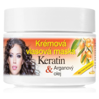 Bione Cosmetics Keratin + Arganový olej regenerační maska na vlasy 260 ml