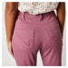 Blancheporte Bootcut kalhoty z pružného tvilu purpurová
