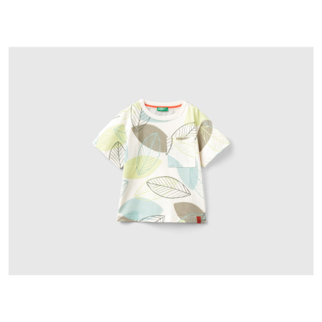Benetton, T-shirt With Foliage Print United Colors of Benetton