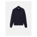 Svetr trussardi cardigan full zip wool cashmere blend modrá