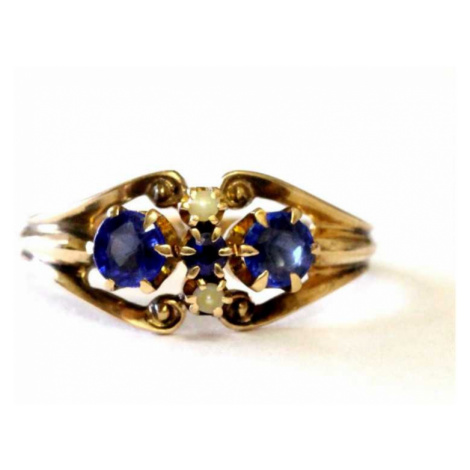AutorskeSperky.com - Zlatý prsten se safírem - S5152