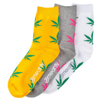 Meatfly ponožky Ganja Girl socks - S19 Triple pack | Mnohobarevná