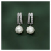 Éternelle Náušnice s perlou a zirkony Catarina E1339-ED00100B Bílá