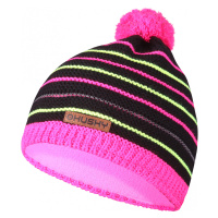 Dětská čepice Cap 34 černá/neon růžová