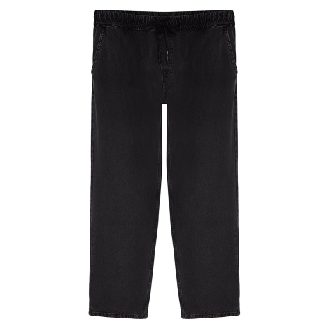 Trendyol Black Regular Fit Elastic Waist Jeans Denim Trousers