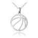 Stříbrný náhrdelník basketbalový míč JMAN0334BN50
