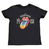 The Rolling Stones Tričko Sixty Rainbow Tongue '62 Unisex Black