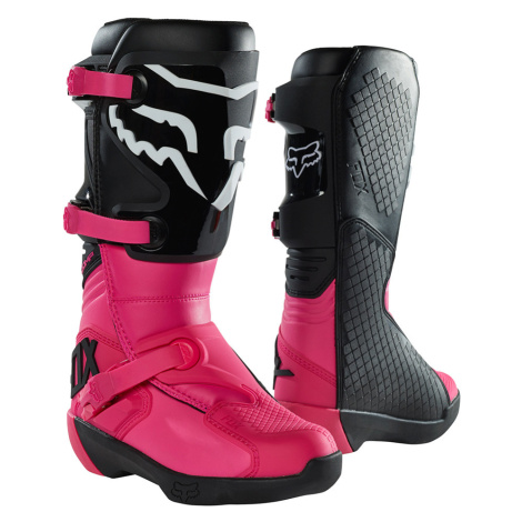 Dámské motokrosové boty FOX Comp Buckle Black Pink MX23 černá/růžová
