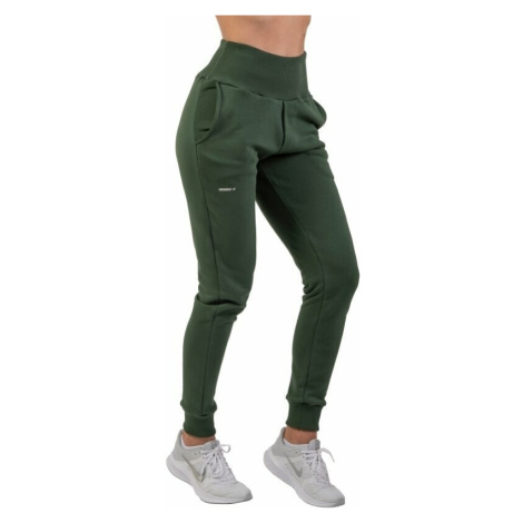 Nebbia High-Waist Loose Fit Sweatpants "Feeling Good" Dark Green Fitness kalhoty