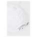 Dětská bavlněná čepice Mayoral Newborn bílá barva, s aplikací