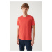Avva Men's Red 100% Cotton Breathable Crew Neck Regular Fit T-shirt